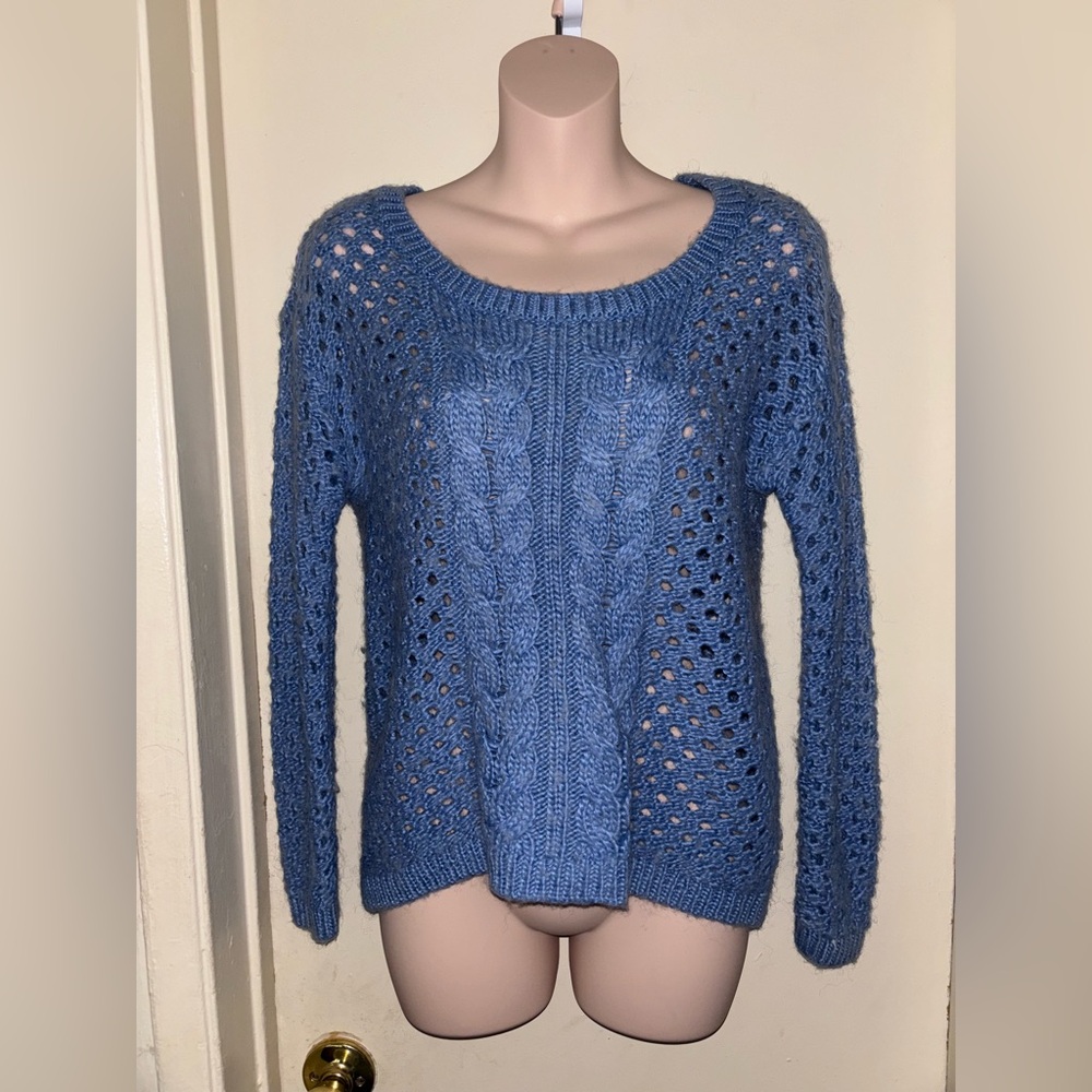 JCP. Blue Cable Knit Women's Sweater. Size PL